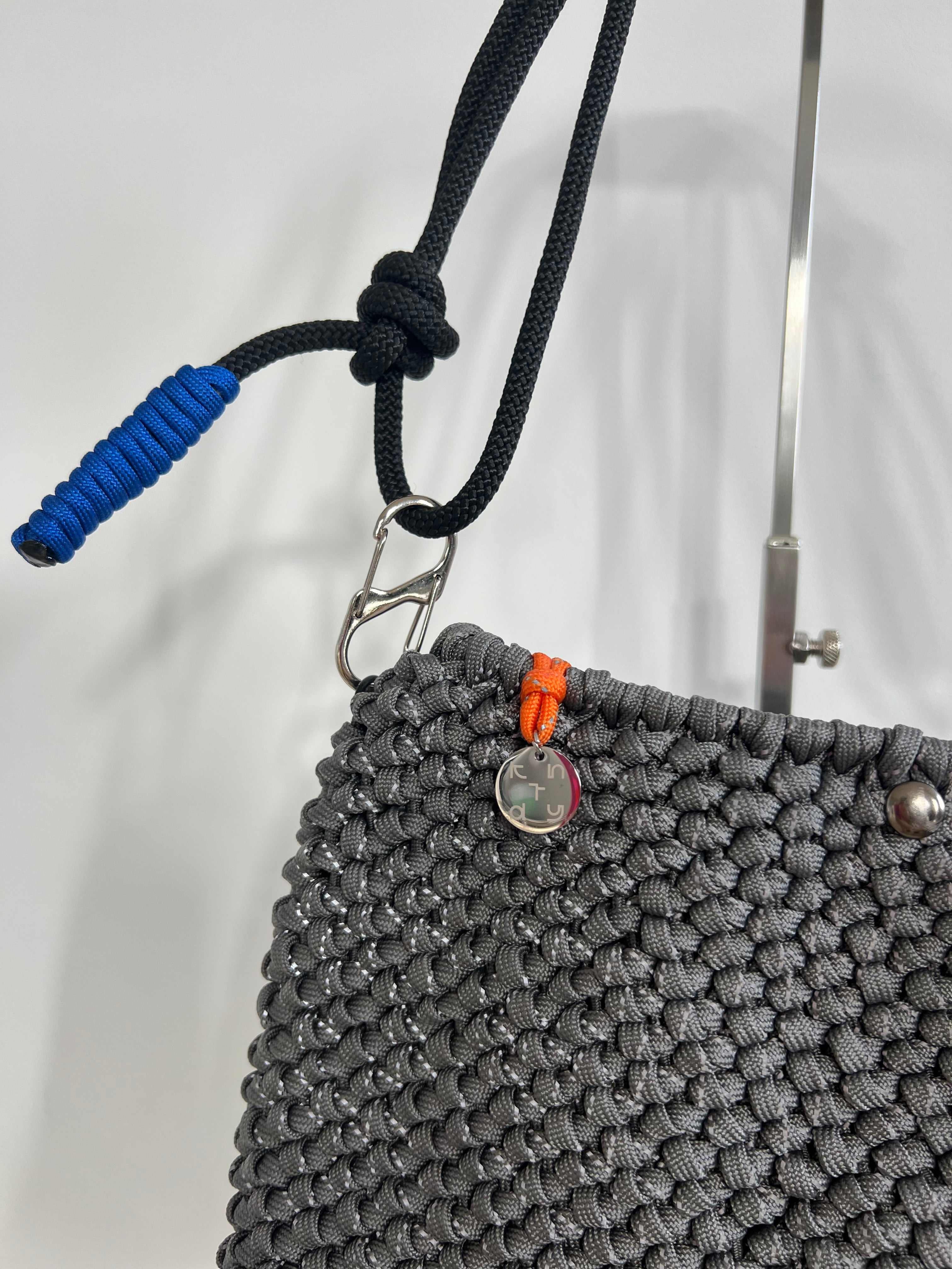 Reflective grey cycle bag