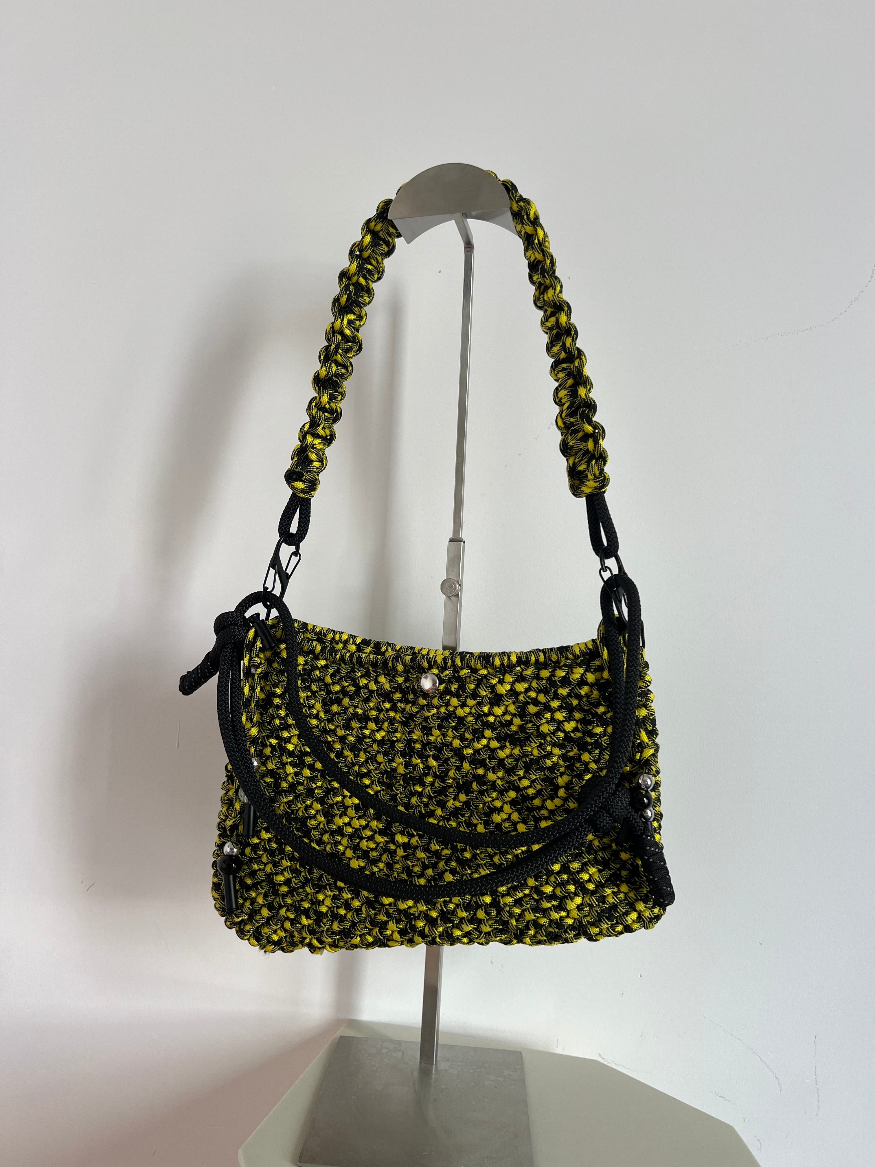 Yellow and black Wednesday bag