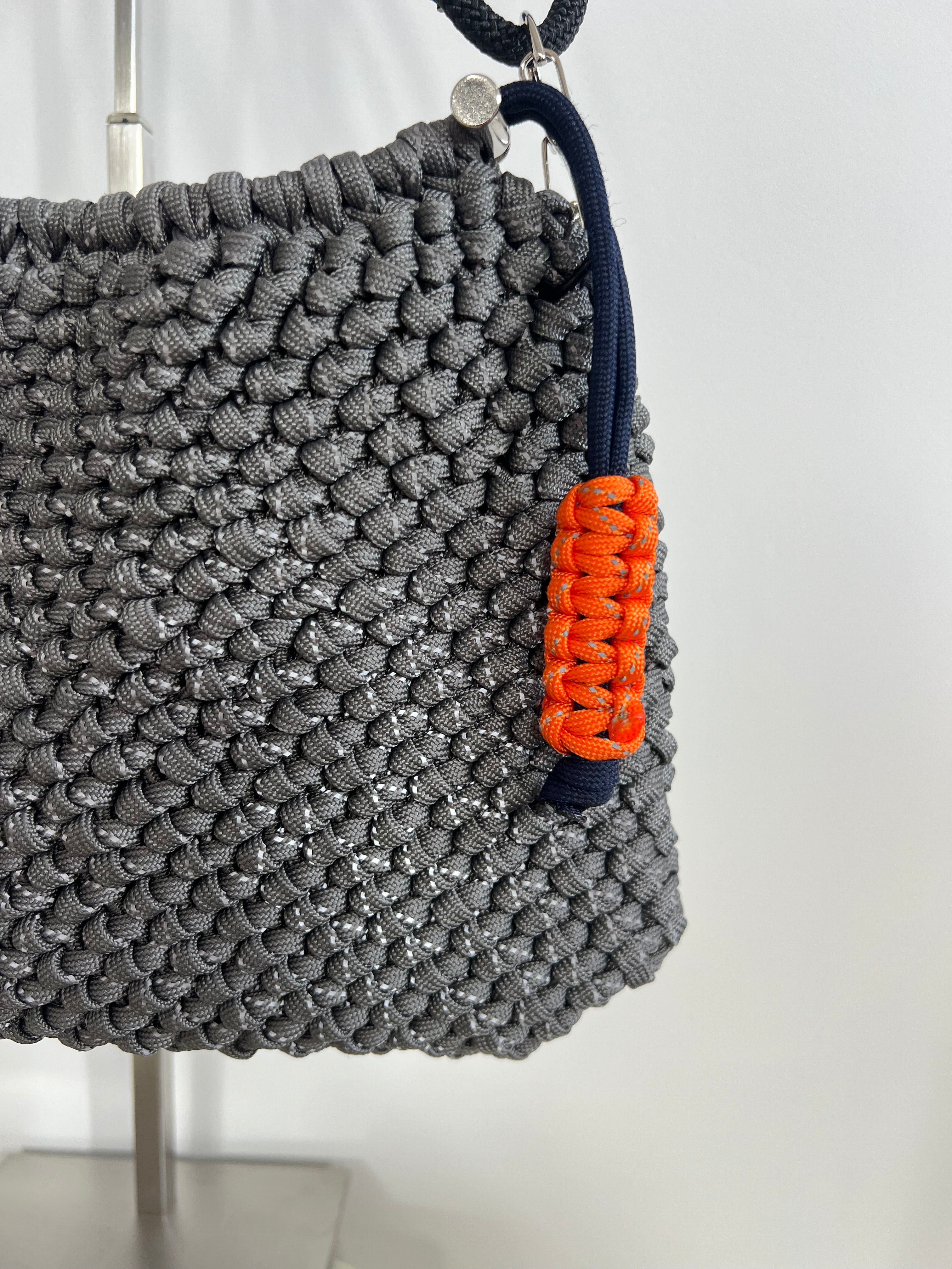 Reflective grey cycle bag