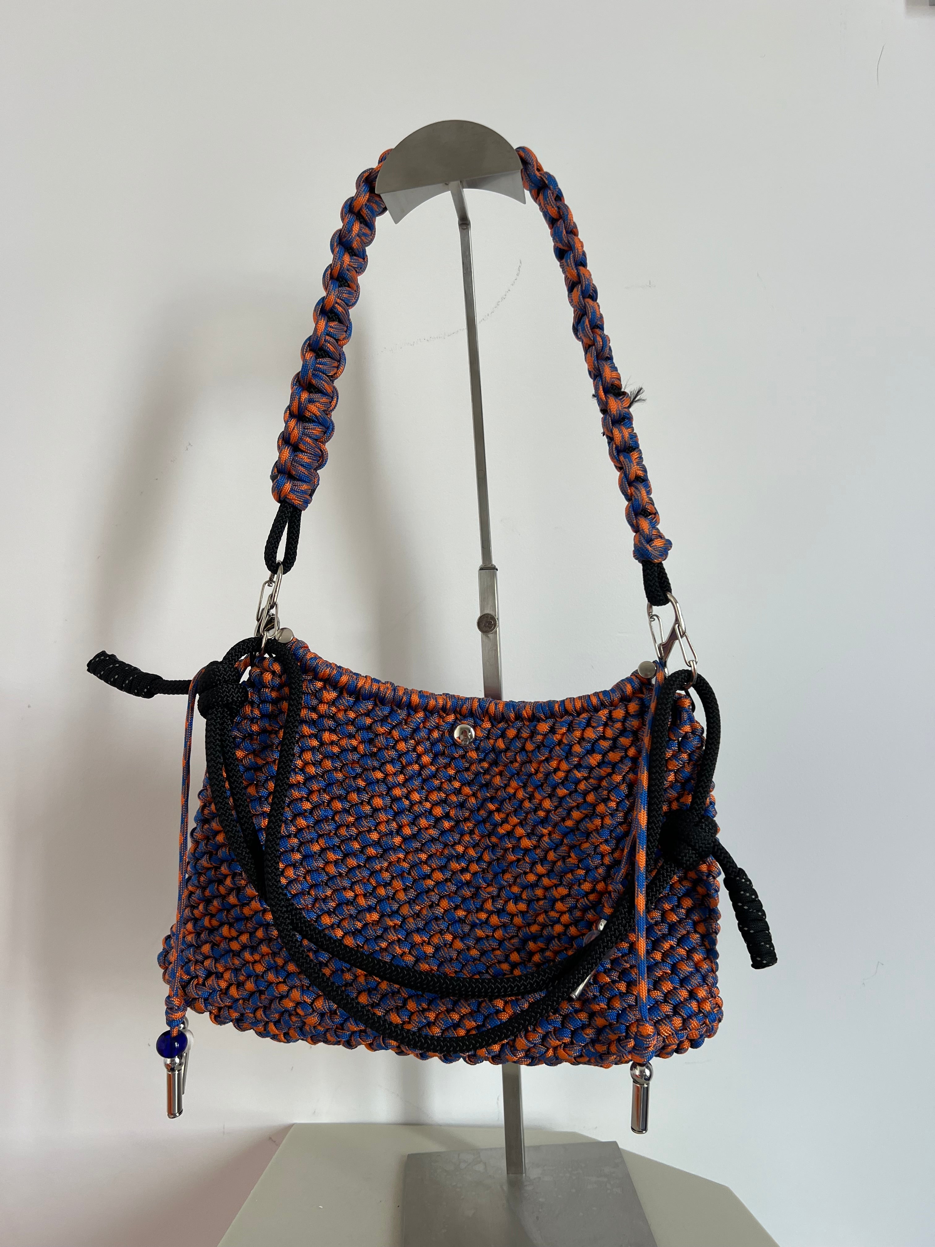 Orange and blue Wednesday bag