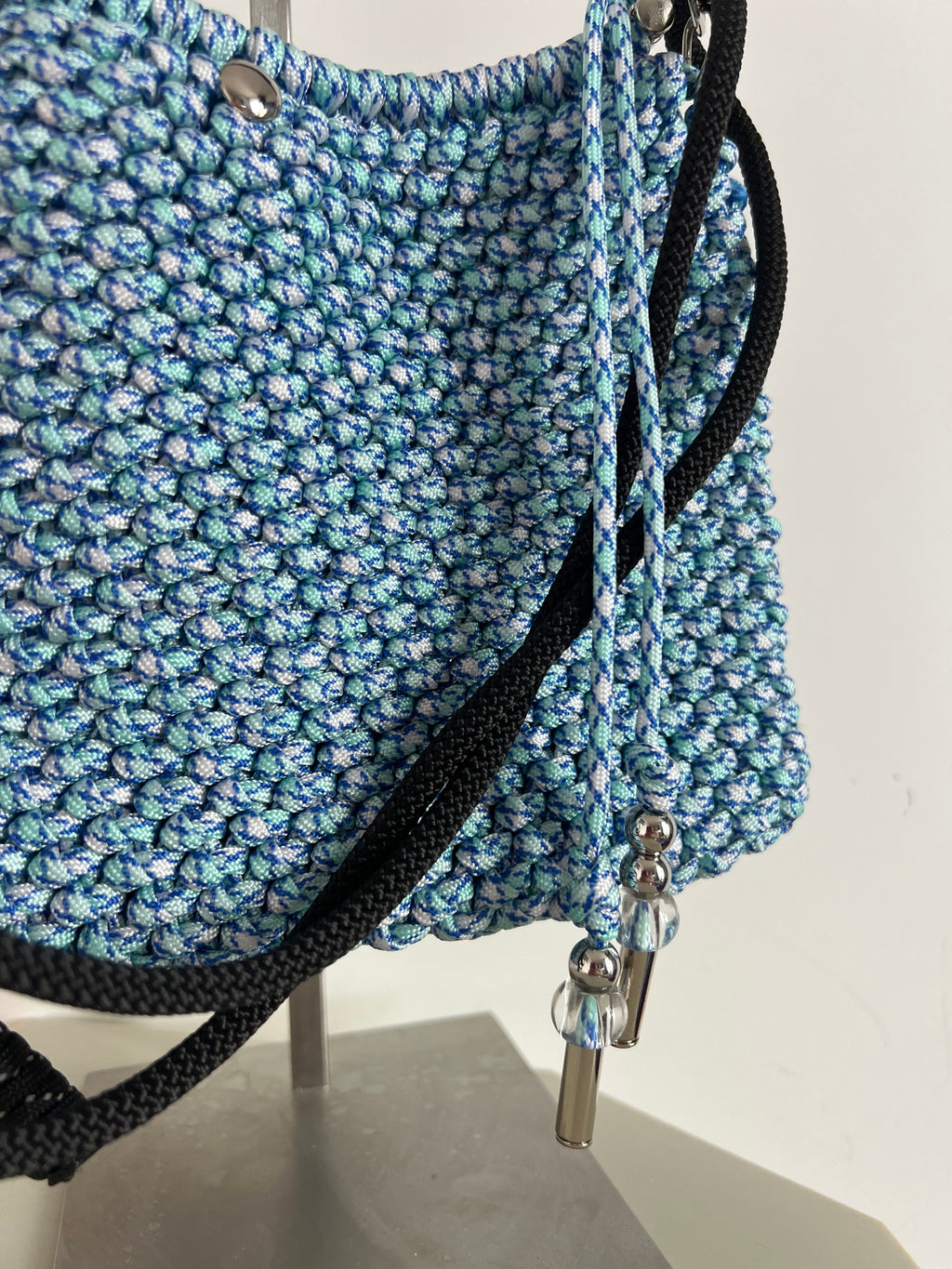 Mixed blue and Wednesday bag
