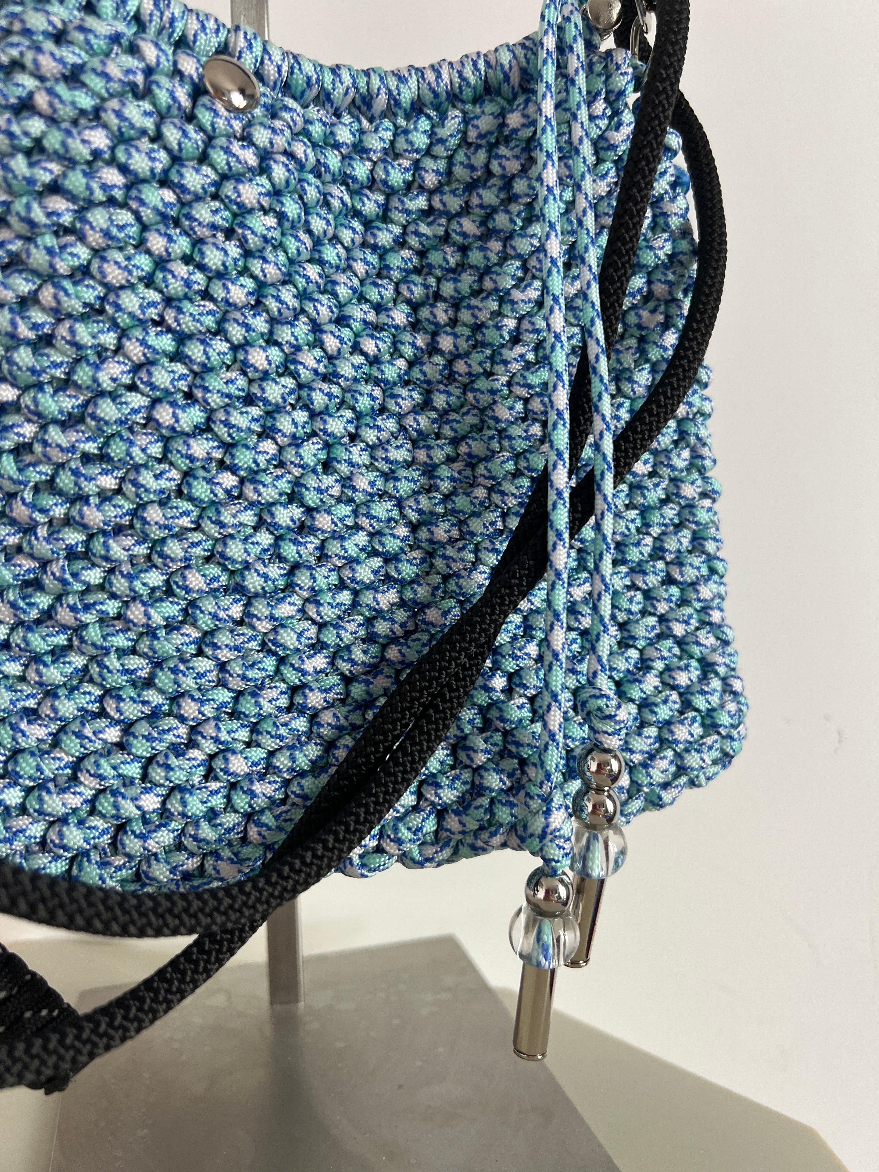 Mixed blue and Wednesday bag