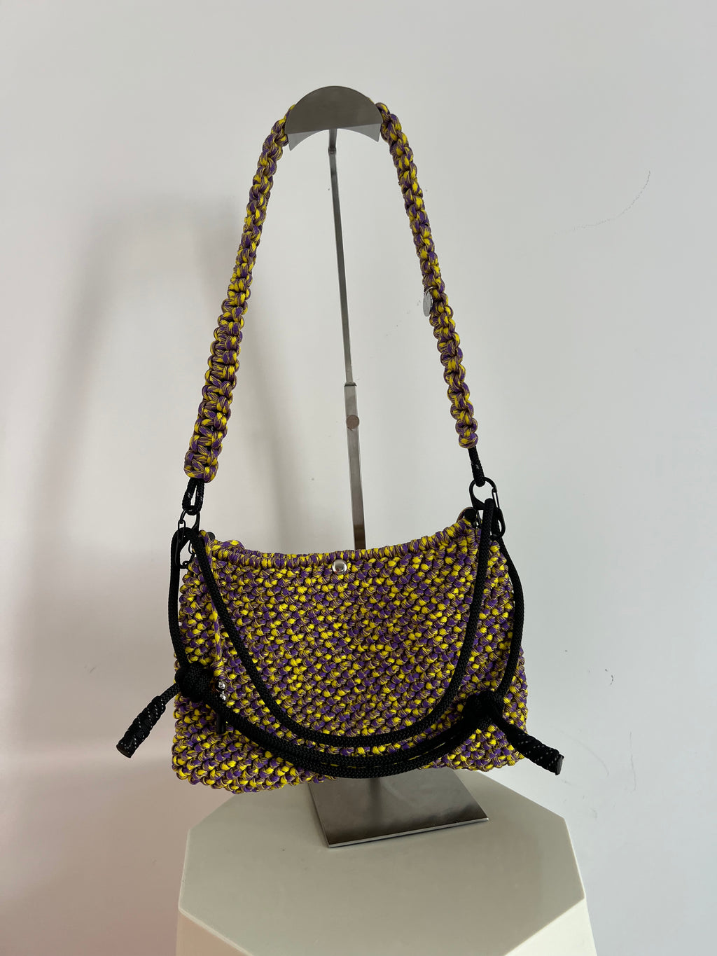 Yellow and purple Wednesday bag