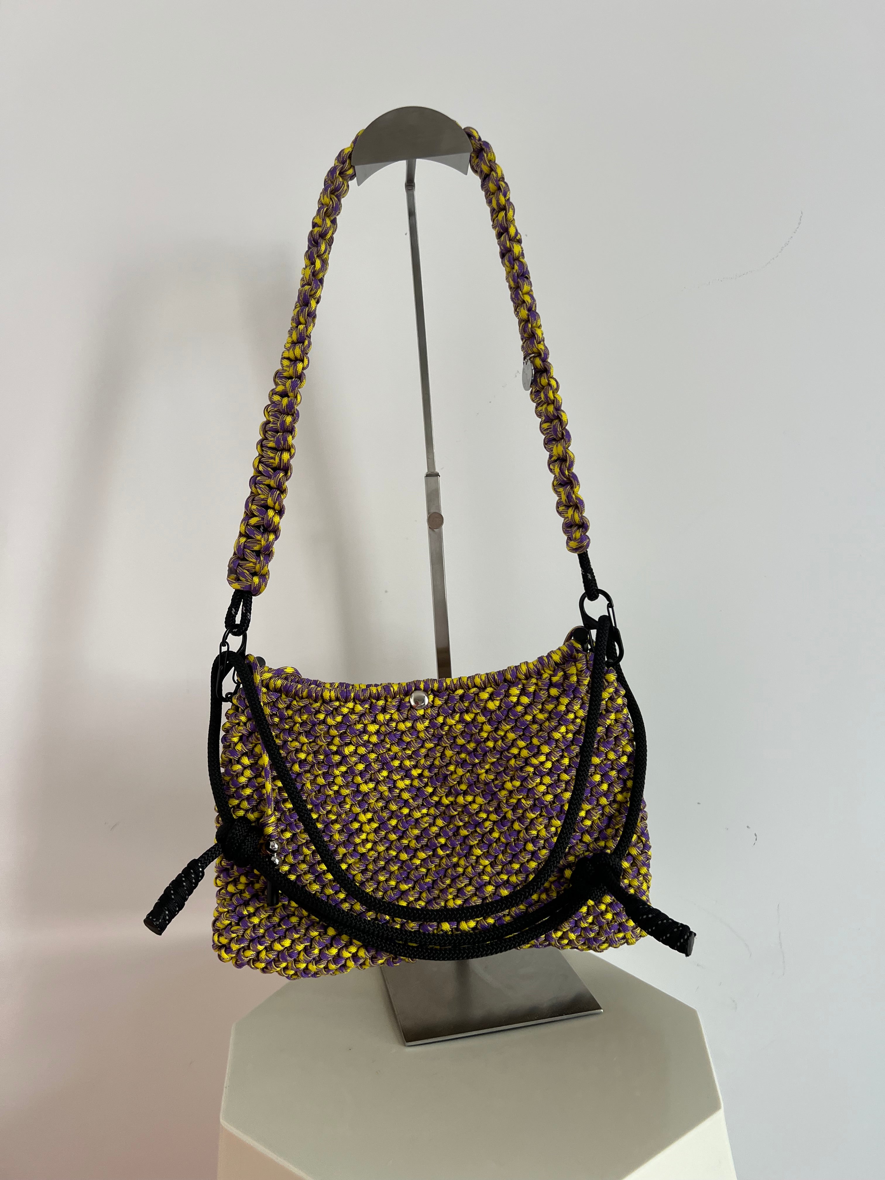 Yellow and purple Wednesday bag