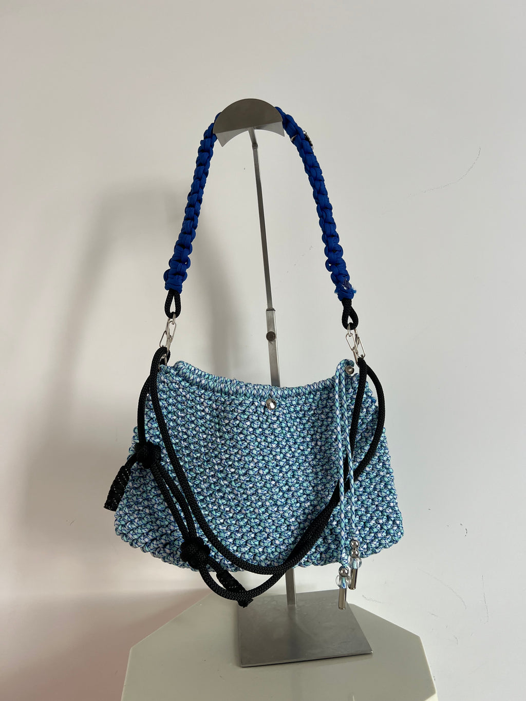 Mixed blue and Wednesday bag