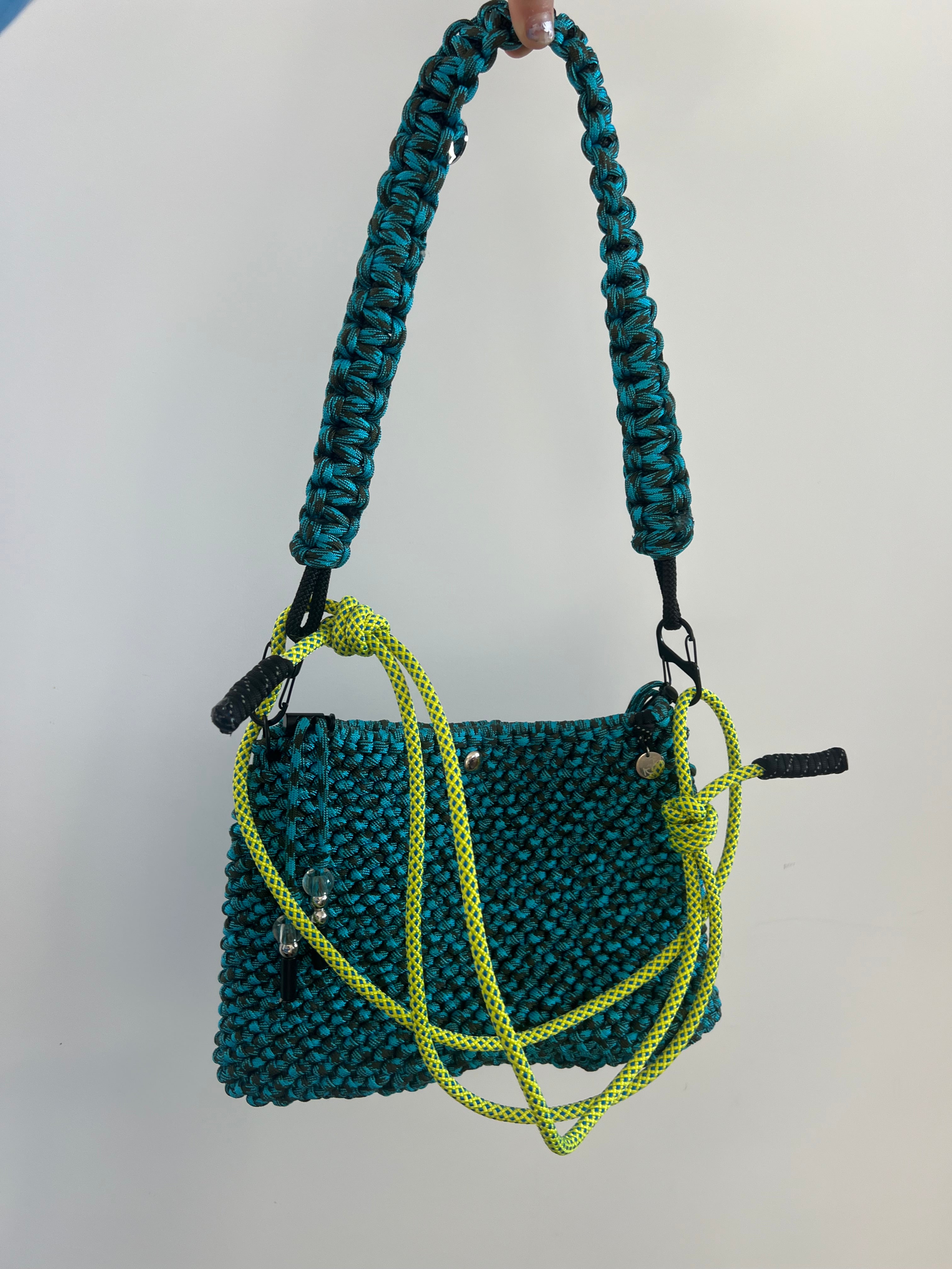 Teal and black Wednesday bag