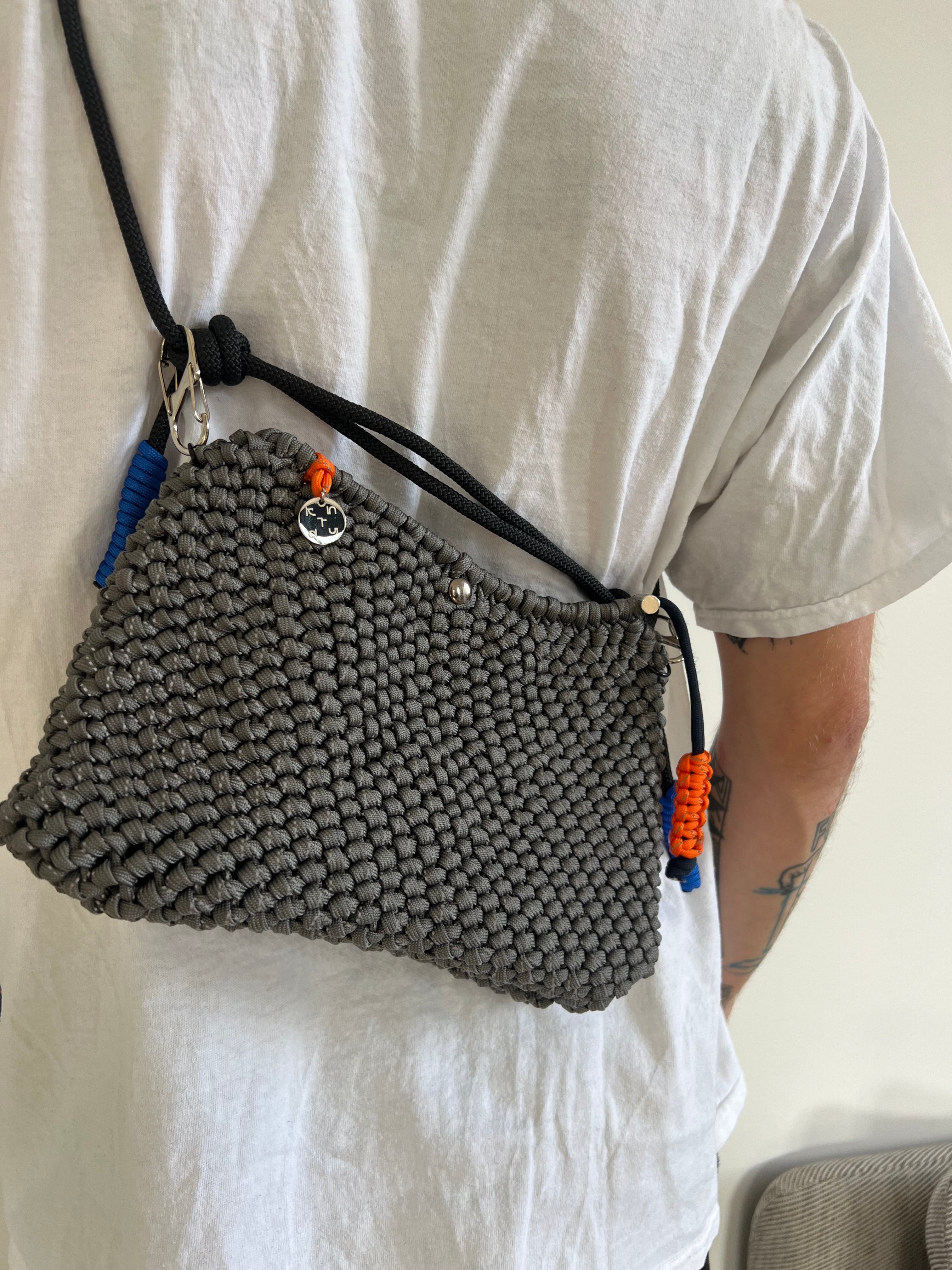 Reflective grey cycle bag