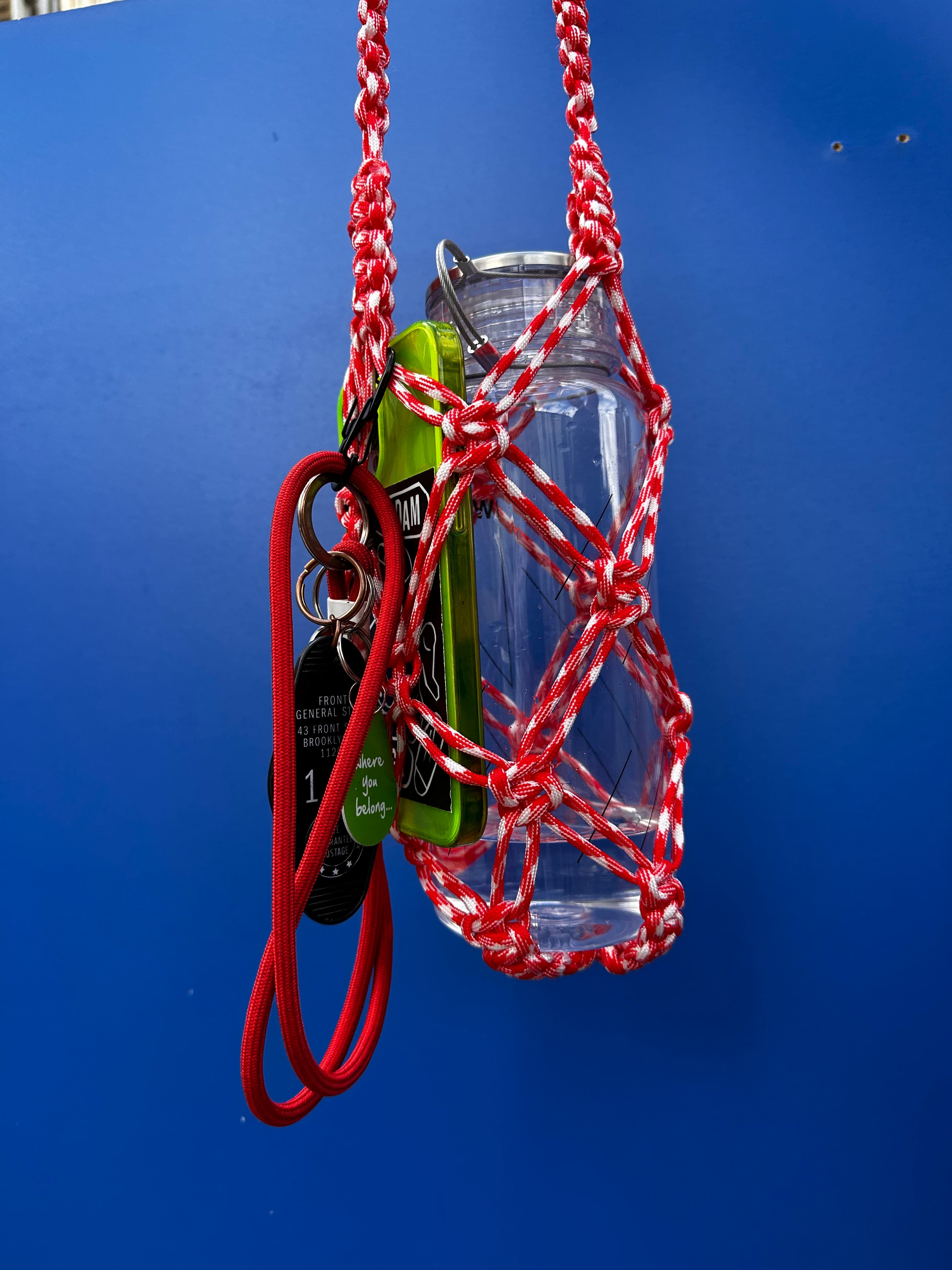 Red and blue sip bag